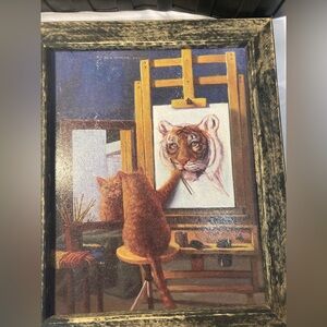 Norman Catwell Print On Wood by Lucia Heffernan - Multi-Color